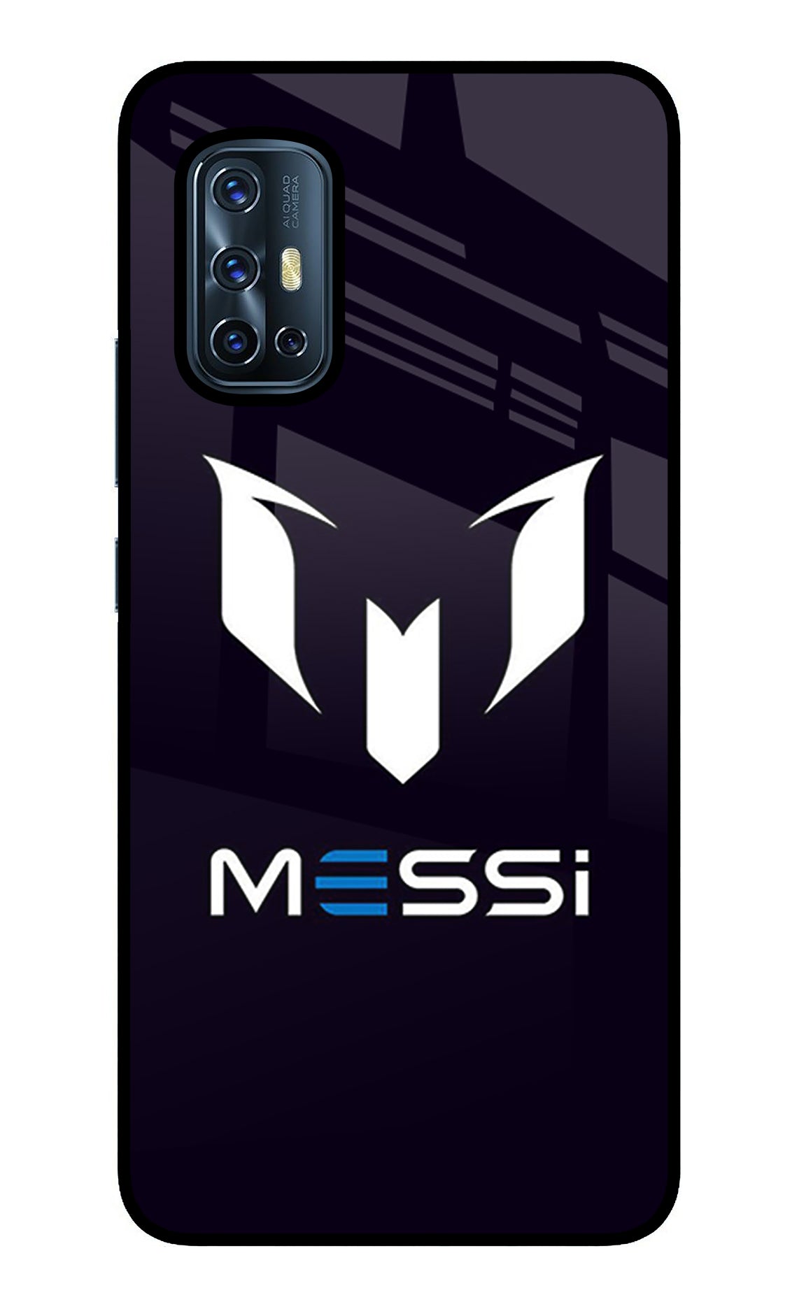 Messi Logo Vivo V17 Glass Case
