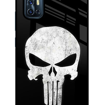 Punisher Skull Vivo V17 Glass Case Back Cover by Casekaro