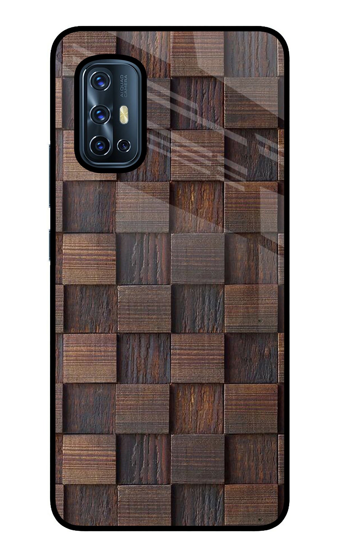 Wooden Cube Design Vivo V17 Back Cover