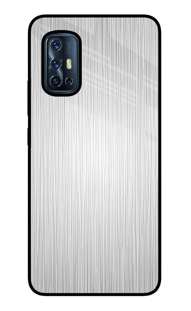 Wooden Grey Texture Vivo V17 Glass Case Back Cover by Casekaro