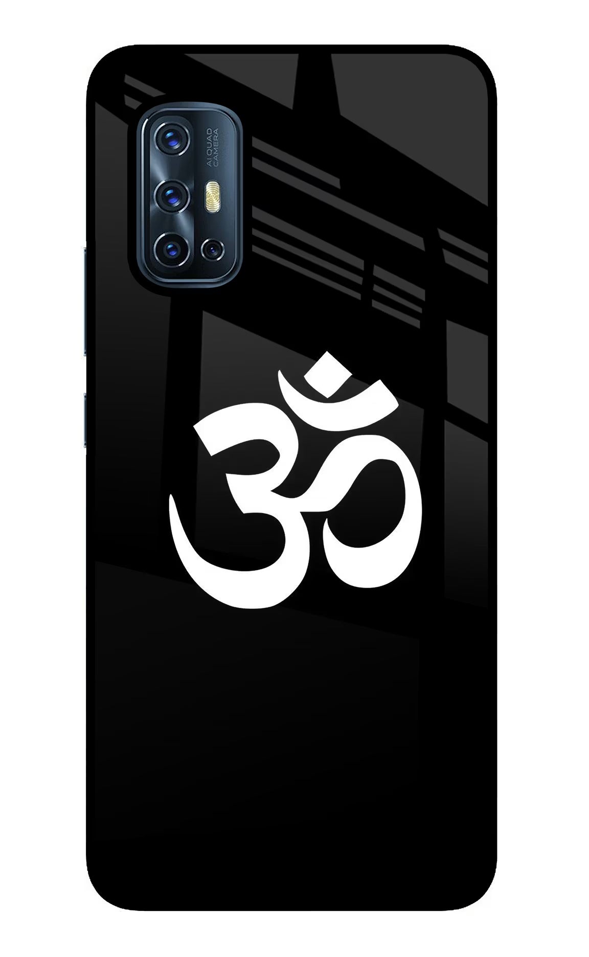 Om Vivo V17 Glass Case Back Cover by Casekaro