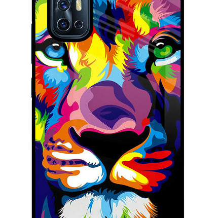 Lion Vivo V17 Glass Case Back Cover by Casekaro