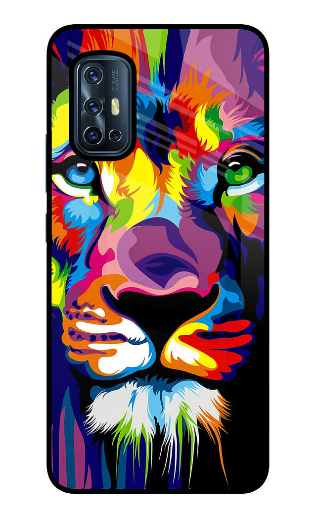 Lion Vivo V17 Glass Case Back Cover by Casekaro