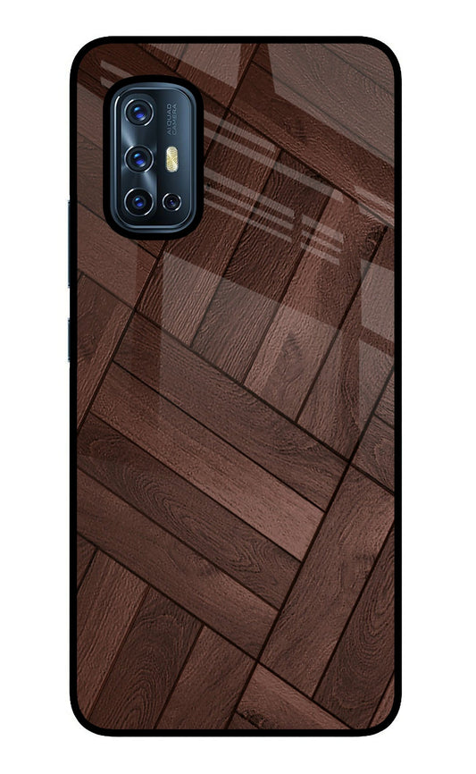 Wooden Texture Design Vivo V17 Glass Case