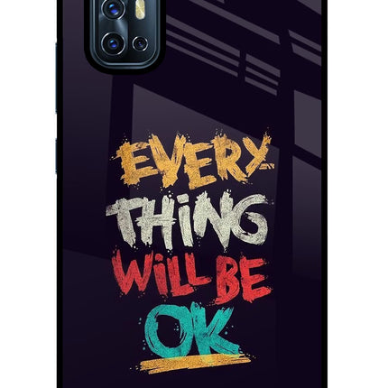 Everything Will Be Ok Vivo V17 Glass Case Back Cover by Casekaro
