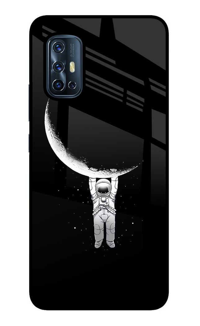 Moon Space Vivo V17 Glass Case Back Cover by Casekaro