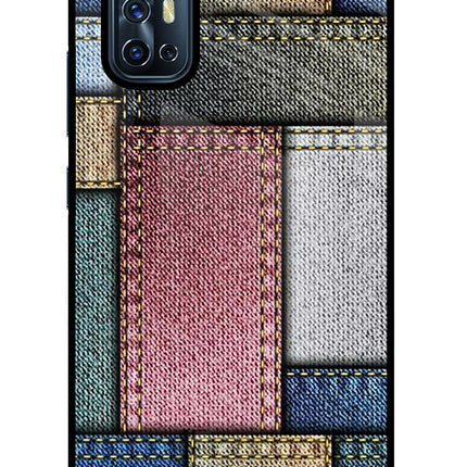 Multicolor Jeans Vivo V17 Glass Case Back Cover by Casekaro