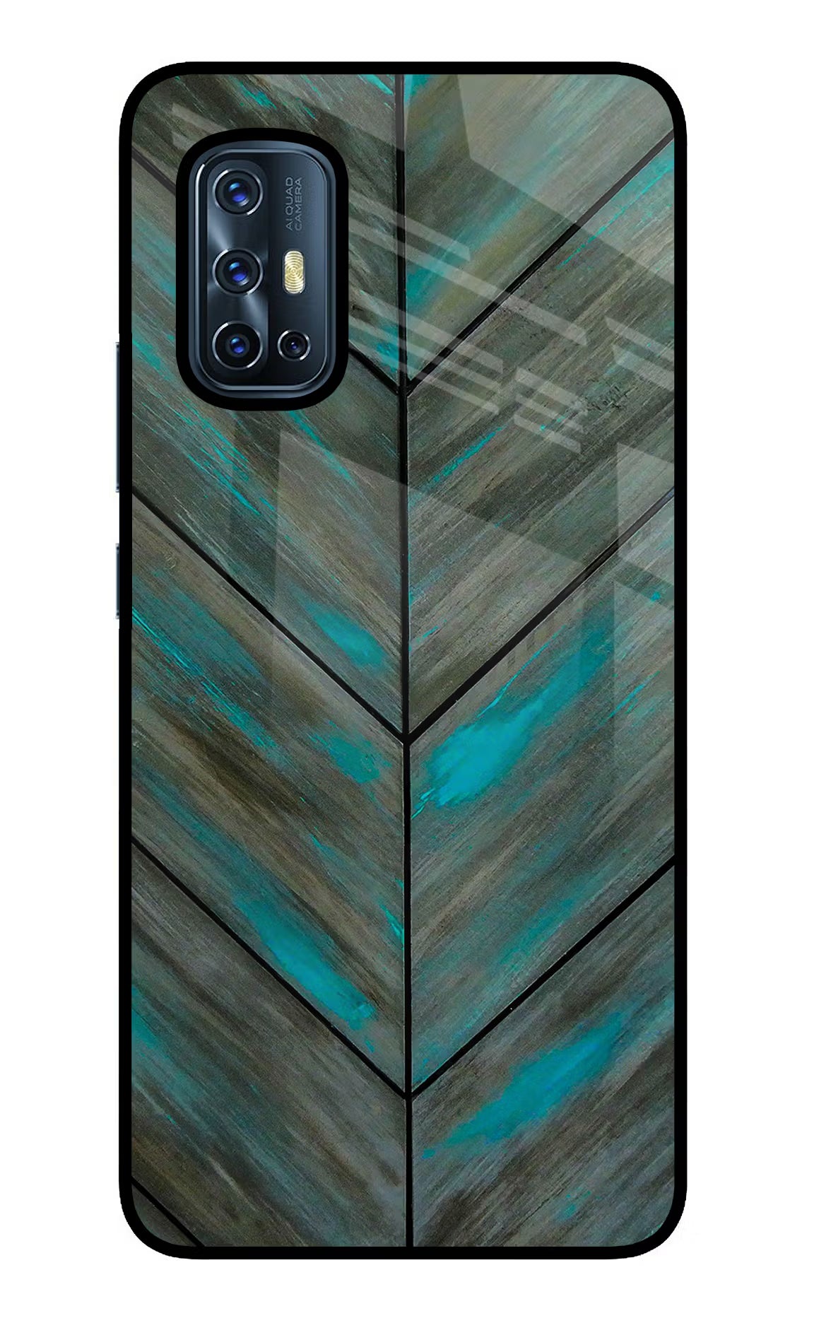 Pattern Vivo V17 Glass Case Back Cover by Casekaro