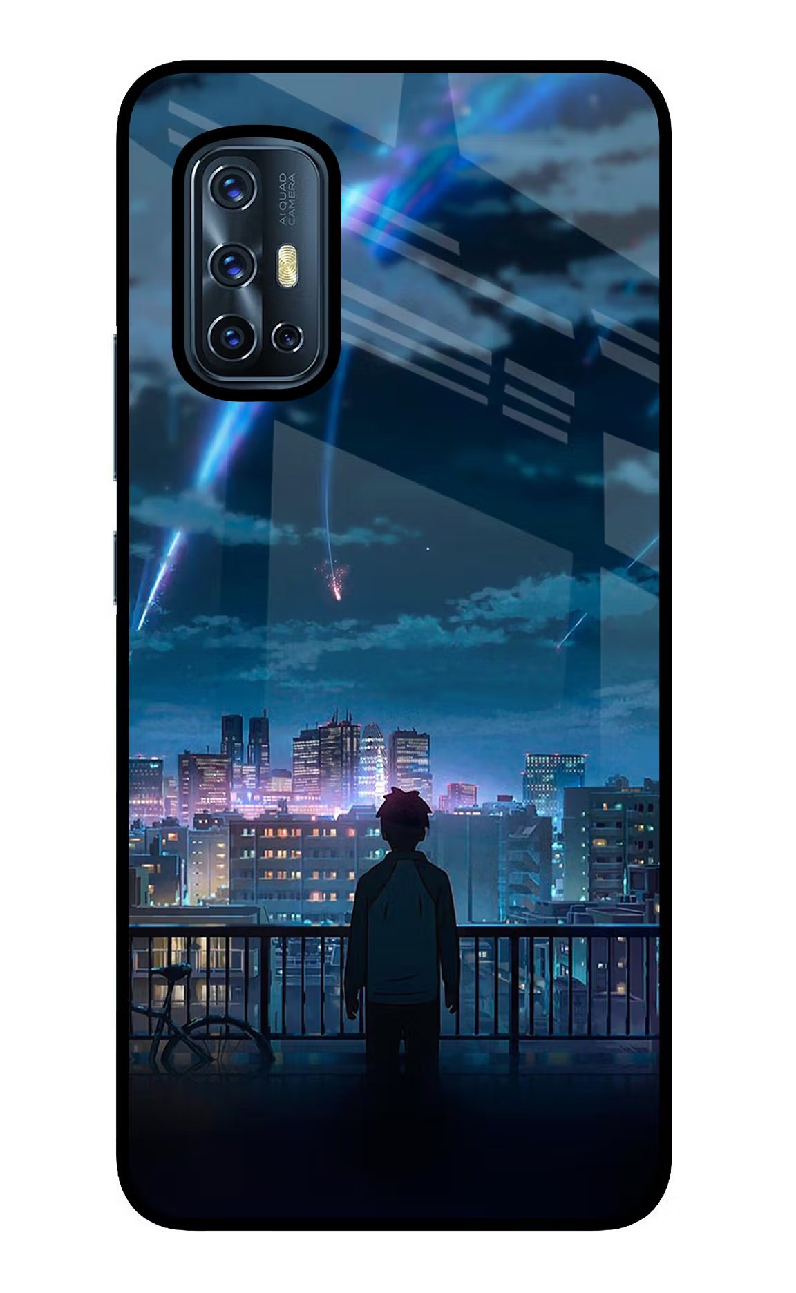 Anime Vivo V17 Glass Case Back Cover by Casekaro