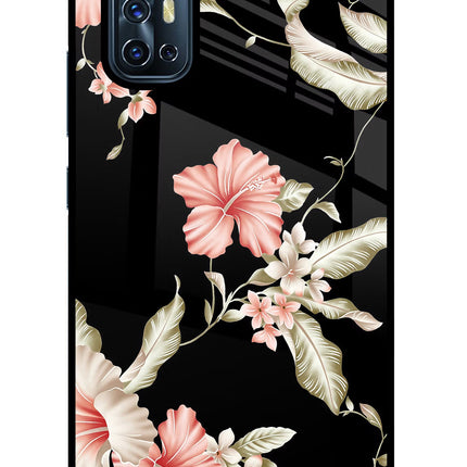 Flowers Vivo V17 Glass Case Back Cover by Casekaro