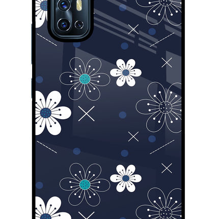 Flowers Vivo V17 Glass Case Back Cover by Casekaro