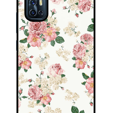 Flowers Vivo V17 Glass Case Back Cover by Casekaro
