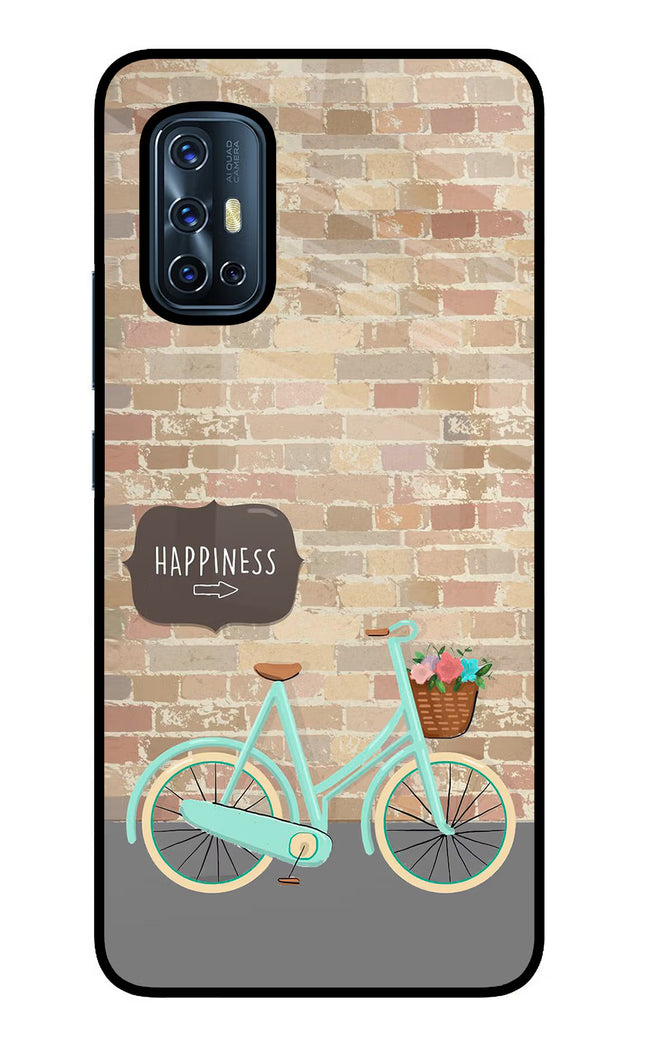 Happiness Artwork Vivo V17 Glass Case Back Cover by Casekaro