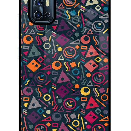 Geometric Abstract Vivo V17 Glass Case Back Cover by Casekaro