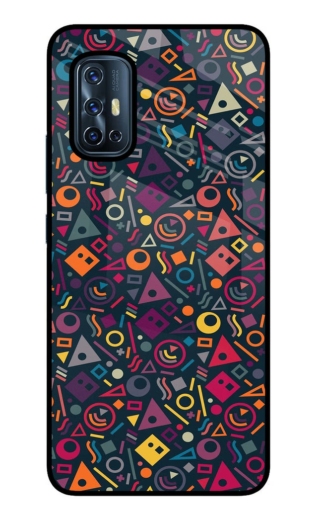 Geometric Abstract Vivo V17 Glass Case Back Cover by Casekaro