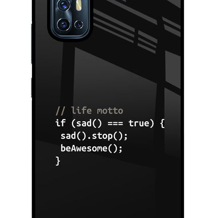 Life Motto Code Vivo V17 Glass Case