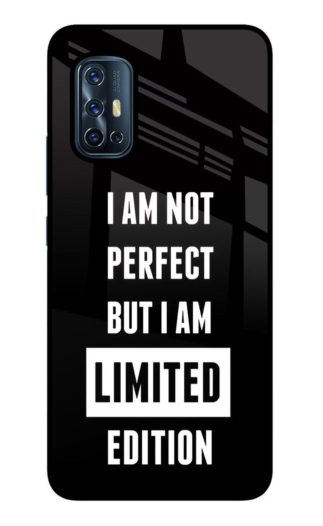 I Am Not Perfect But I Am Limited Edition Vivo V17 Glass Case Back Cover by Casekaro
