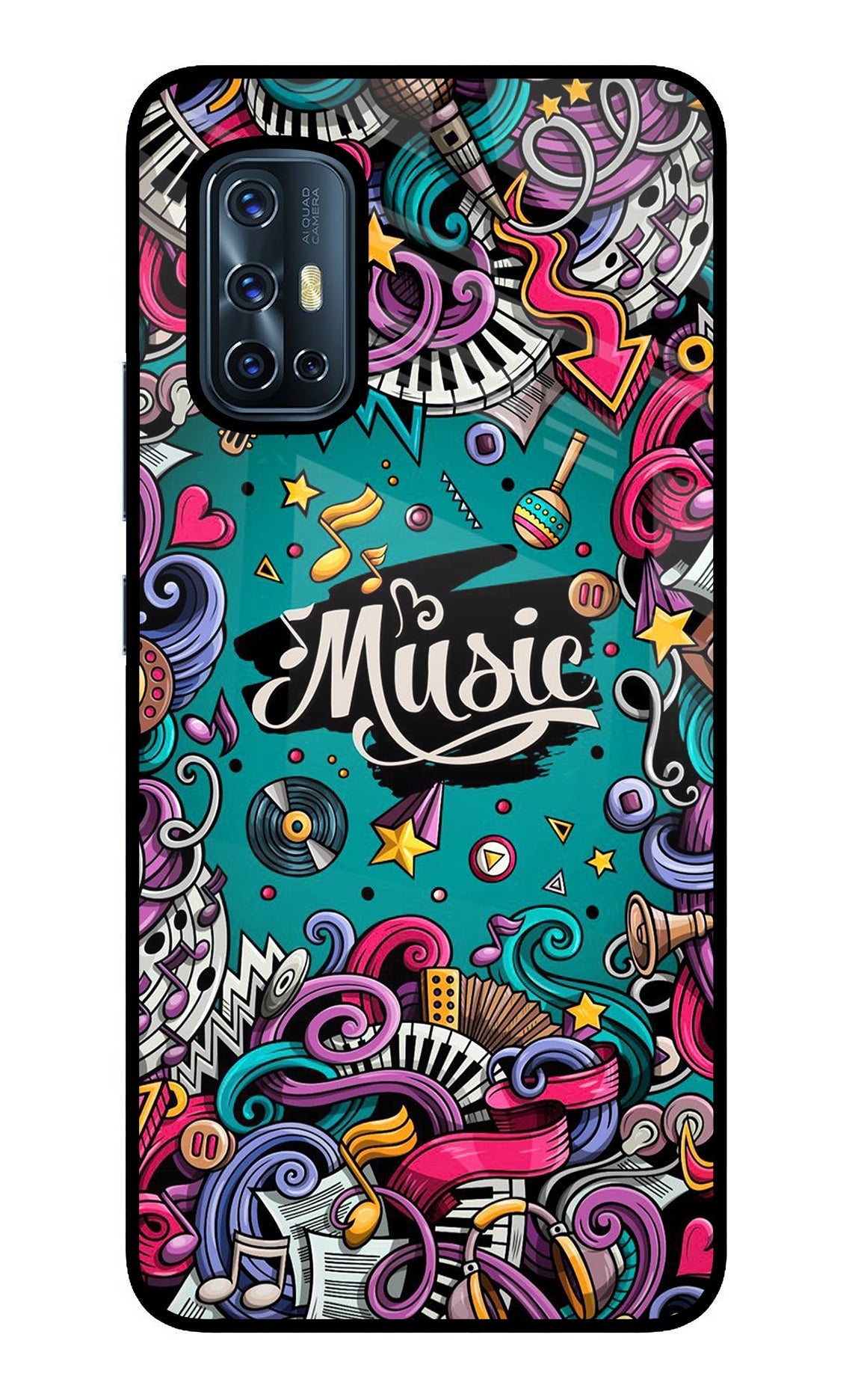 Music Graffiti Vivo V17 Back Cover