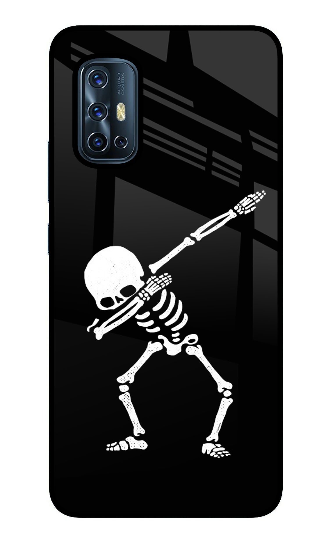 Dabbing Skeleton Art Vivo V17 Back Cover