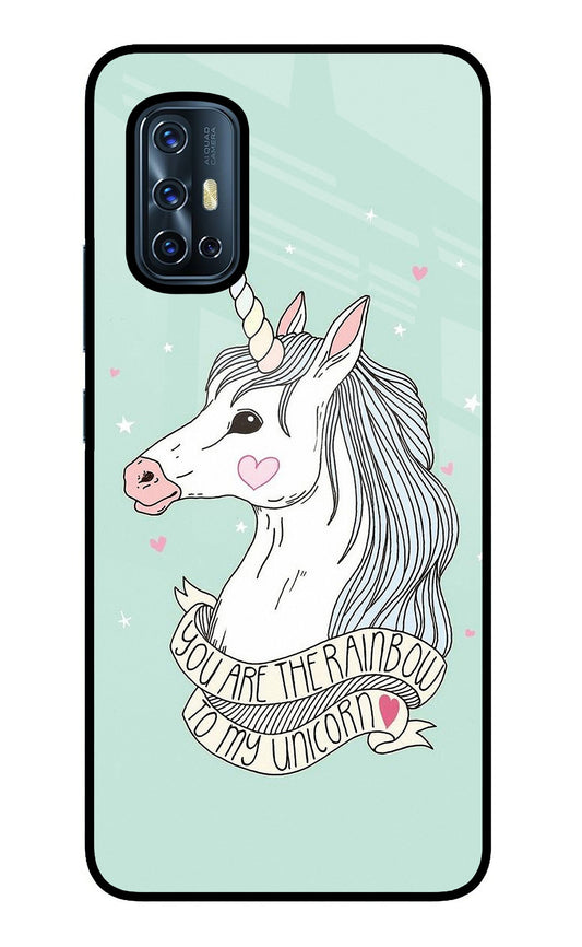 Unicorn Wallpaper Vivo V17 Glass Case