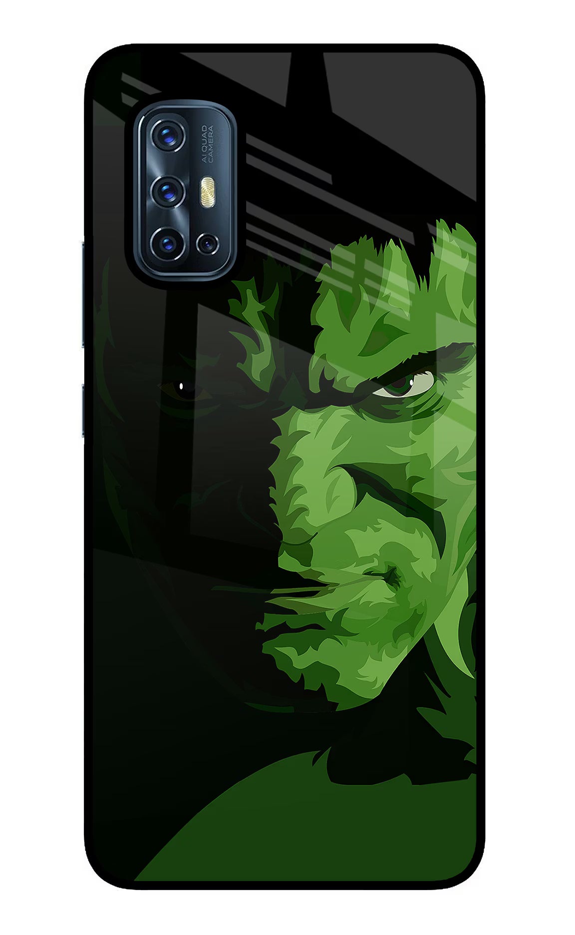 HULK Vivo V17 Glass Case Back Cover by Casekaro