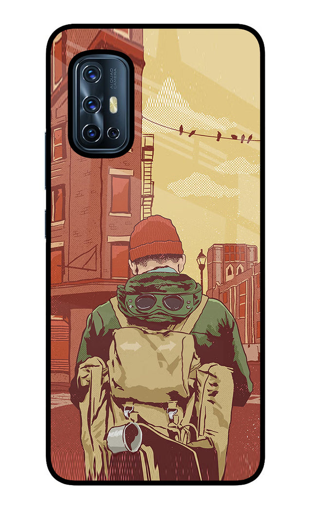 Adventurous Vivo V17 Glass Case Back Cover by Casekaro
