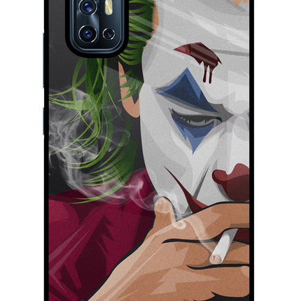 Joker Smoking Vivo V17 Glass Case Back Cover by Casekaro
