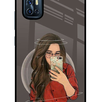 Selfie Queen Vivo V17 Glass Case Back Cover by Casekaro
