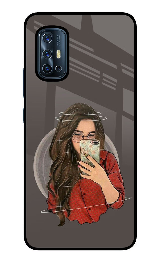 Selfie Queen Vivo V17 Glass Case Back Cover by Casekaro