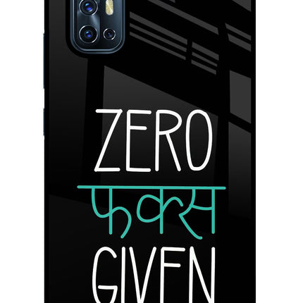 Zero Fucks Given Vivo V17 Glass Case Back Cover by Casekaro