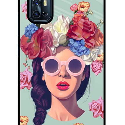 Pretty Girl Vivo V17 Glass Case Back Cover by Casekaro