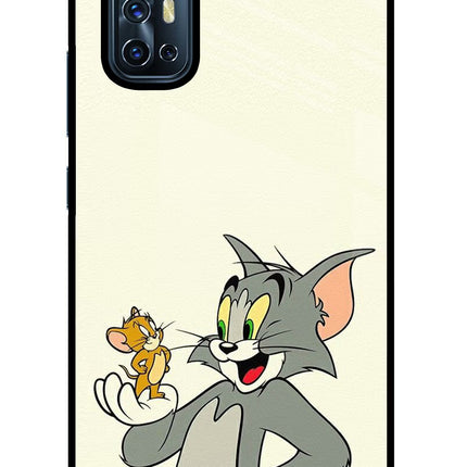 Tom & Jerry Vivo V17 Glass Case Back Cover by Casekaro