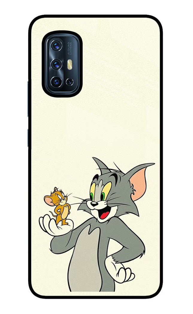 Tom & Jerry Vivo V17 Glass Case Back Cover by Casekaro