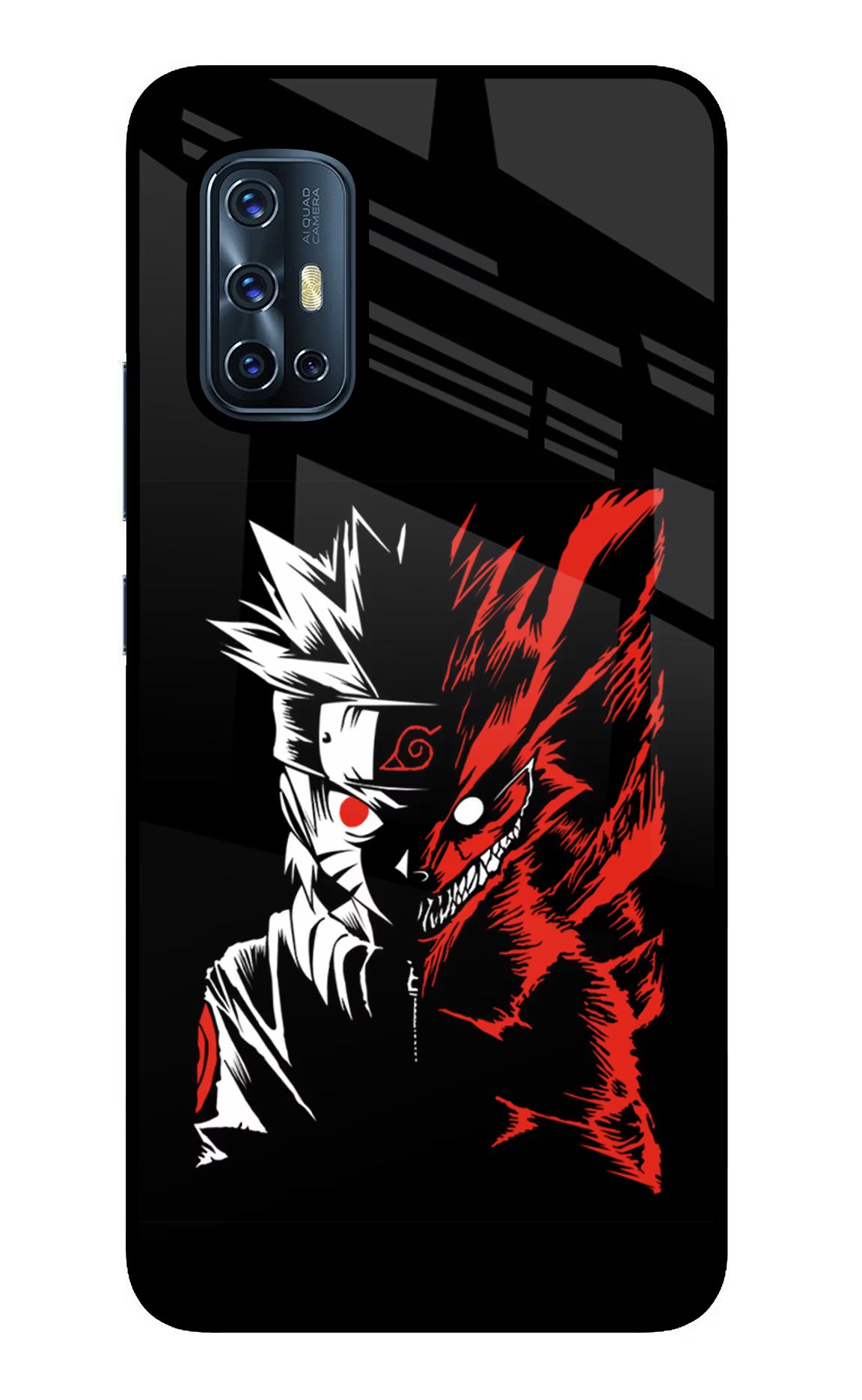 Naruto Two Face Vivo V17 Glass Case Back Cover by Casekaro