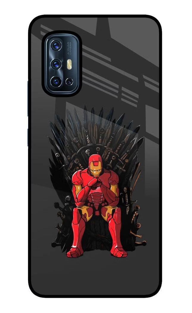Ironman Throne Vivo V17 Glass Case Back Cover by Casekaro