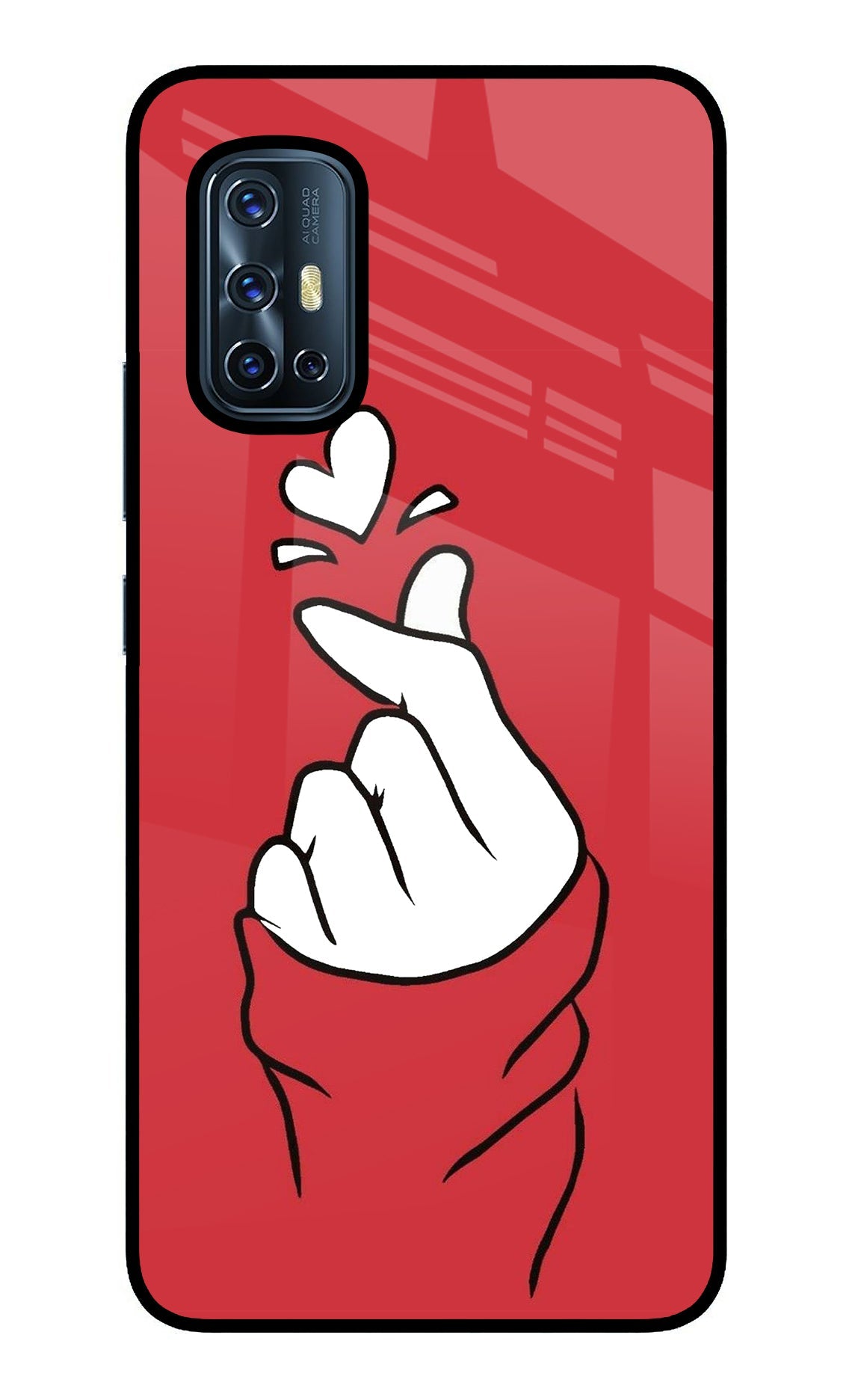 Korean Love Sign Vivo V17 Glass Case