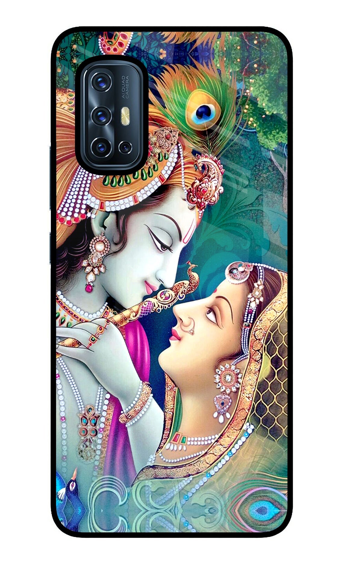 Lord Radha Krishna Vivo V17 Glass Case