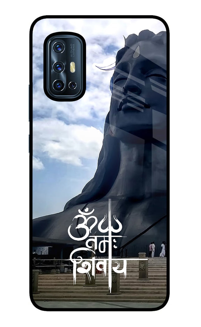 Om Namah Shivay Vivo V17 Glass Case Back Cover by Casekaro