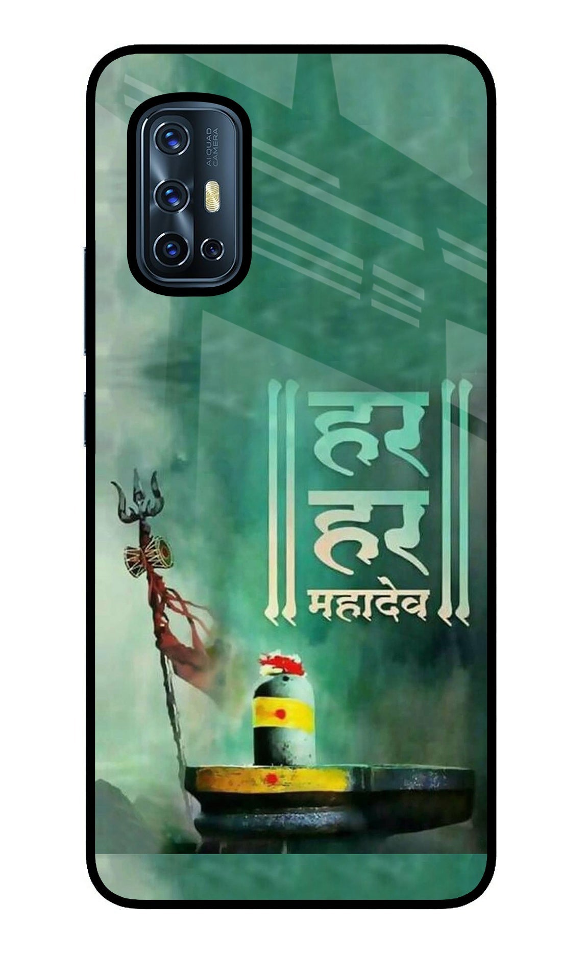 Har Har Mahadev Shivling Vivo V17 Glass Case