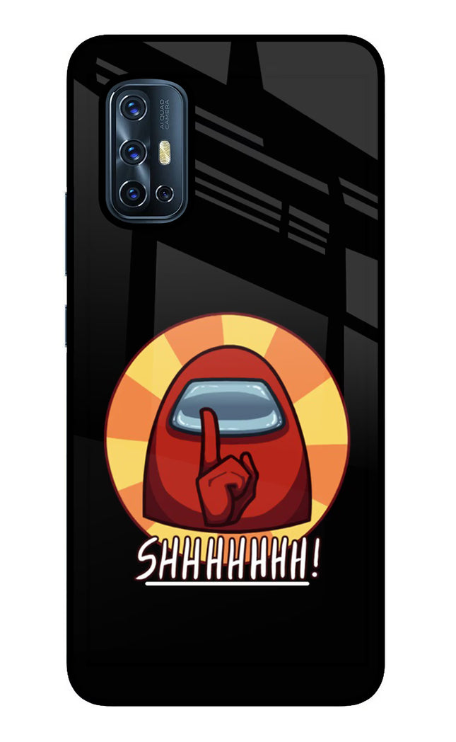 Among Us Shhh! Vivo V17 Glass Case Back Cover by Casekaro