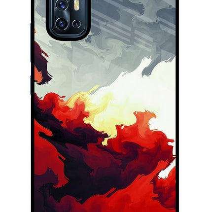 Fire Cloud Vivo V17 Glass Case Back Cover by Casekaro