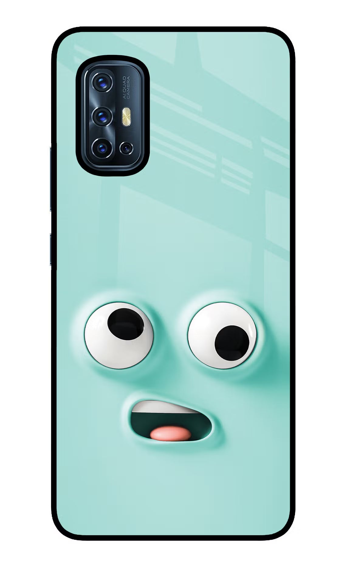 Funny Cartoon Vivo V17 Glass Case Back Cover by Casekaro