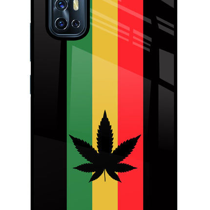 Weed Flag Vivo V17 Glass Case Back Cover by Casekaro