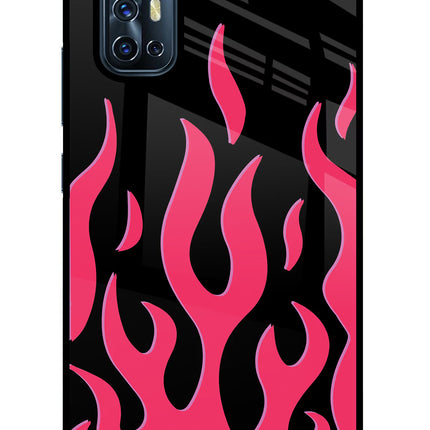 Fire Flames Vivo V17 Glass Case Back Cover by Casekaro