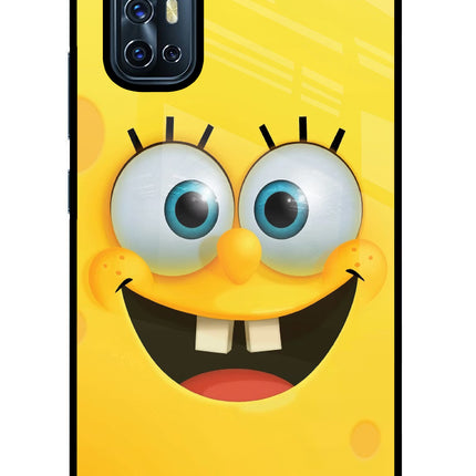 Sponge 1 Vivo V17 Glass Case Back Cover by Casekaro