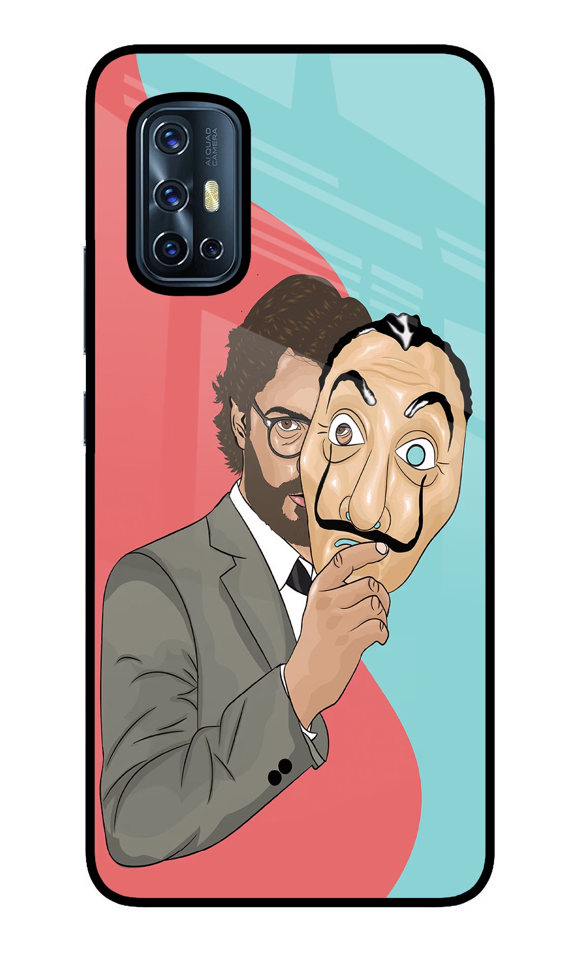 Professor Vivo V17 Glass Case Back Cover by Casekaro