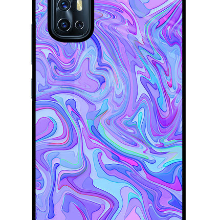 Glitter Vivo V17 Glass Case Back Cover by Casekaro