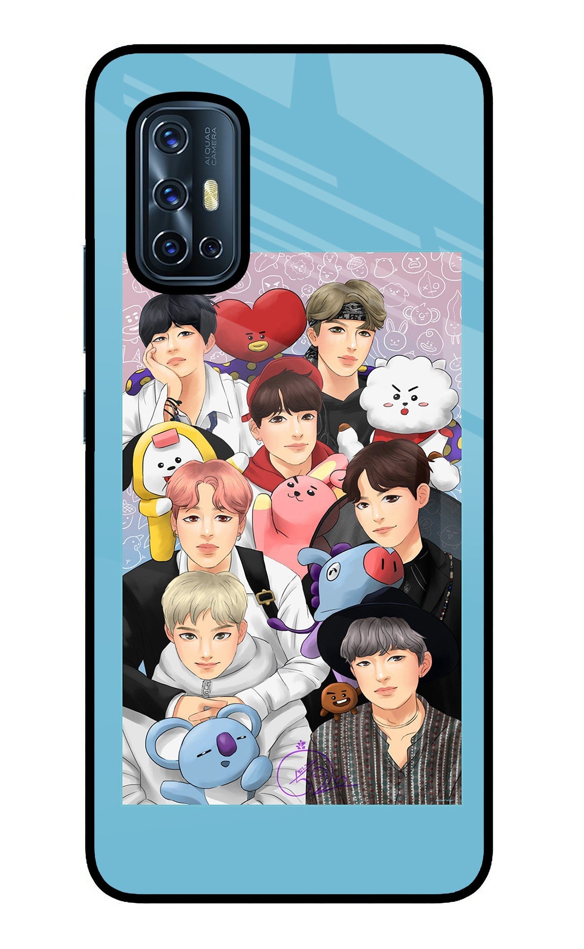 BTS with animals Vivo V17 Back Cover