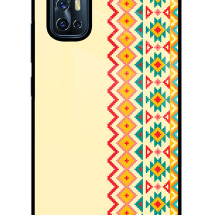 Ethnic Seamless Vivo V17 Glass Case Back Cover by Casekaro