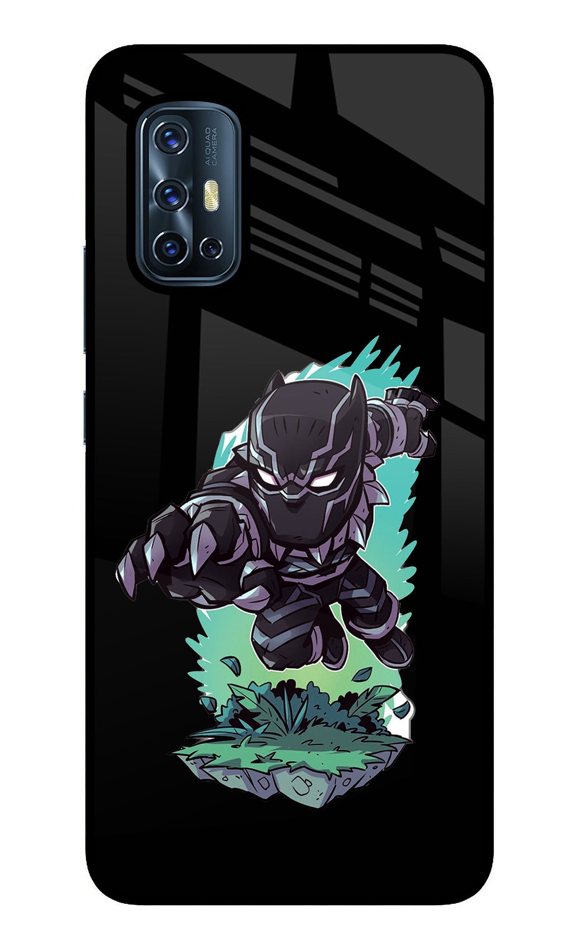 Black Panther Vivo V17 Glass Case